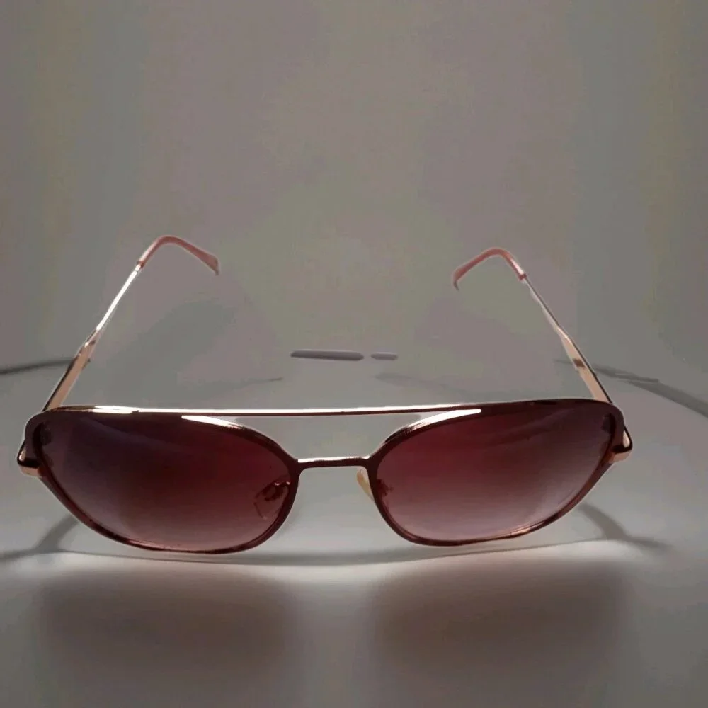 Jennifer Lopez Rose Gold Aviator Sunglasses J5993 RSRGO Gradient Lenses - Picture 2 of 4